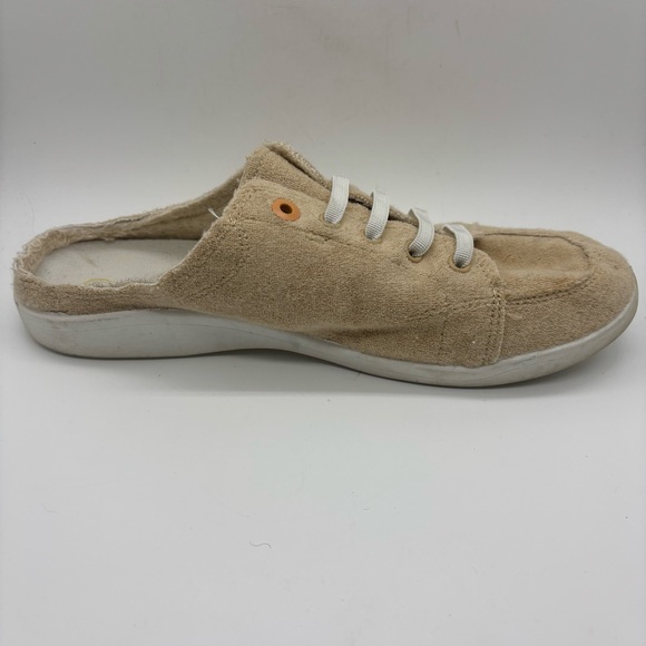 Vionic Beach Breeze Mules Womens Size 10 Light Tan Terry Slip On Sneakers Shoes - Picture 1 of 9